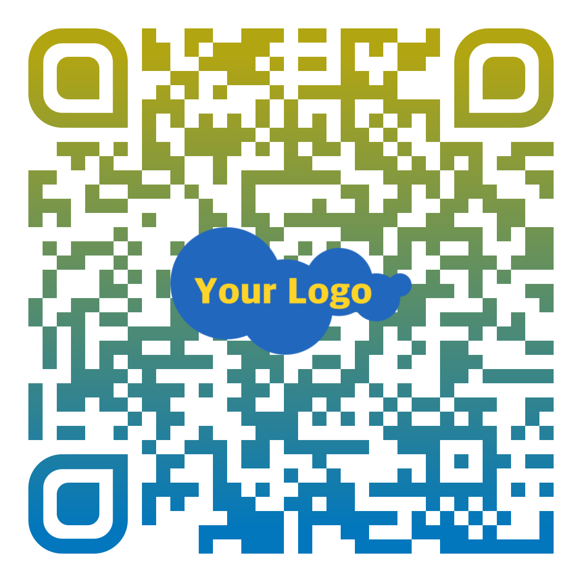Example QR Code - colored traditional branded